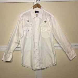 #1459 Western embroidered Pearl snap Chutes Rodeo Shirt
